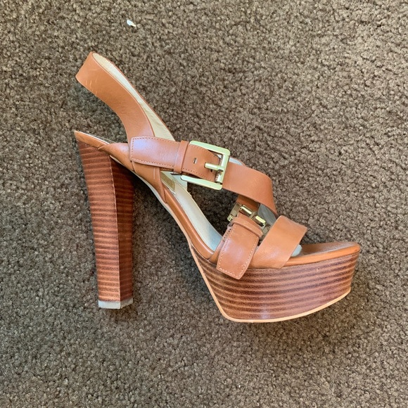 michael kors brown heels